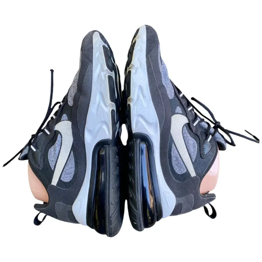 Nike Air Max 270 React AT6174-001 2019 Size to 8.5 Running Shoes Gray Black